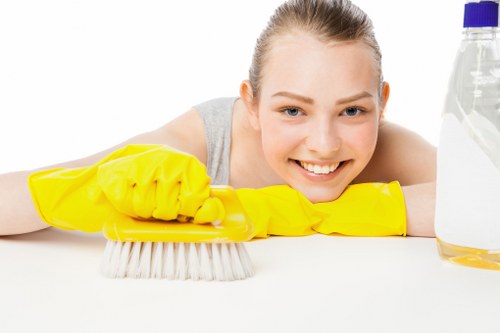 Domestic cleaners in E1 tidying a busy family home