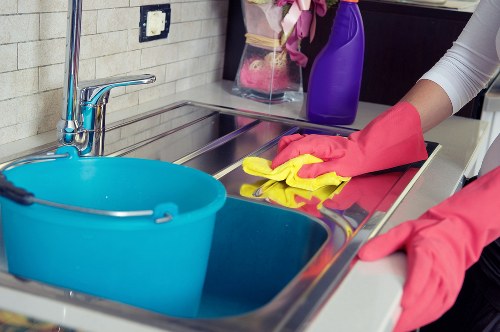 Fresh and organised home interior with domestic cleaning in E1