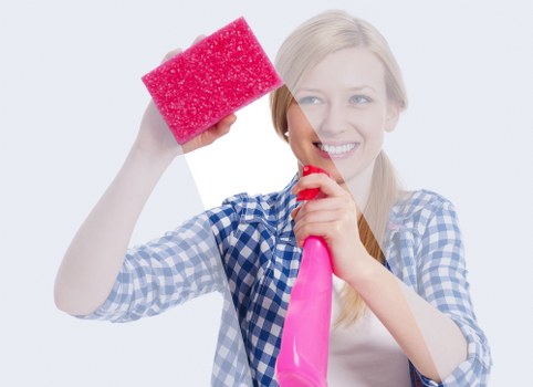 Commercial cleaners in E1 working in a modern office